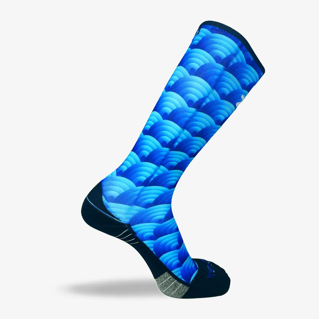 Abstract Wavebows Compression Socks (Knee-High)