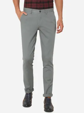 Ash Grey Solid Uno Fit Casual Trouser | JadeBlue