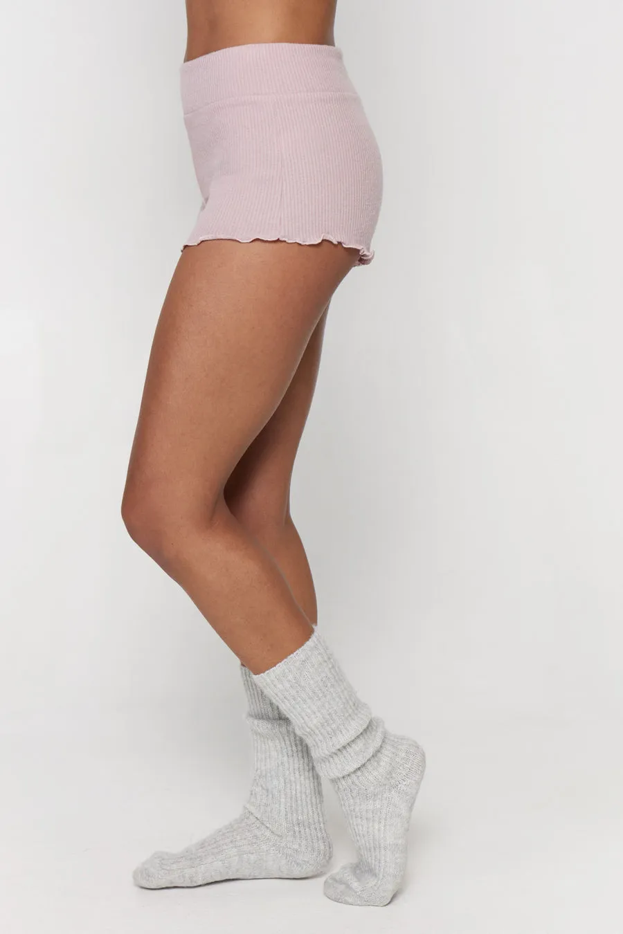 Ballet Ruffle Edge Short Rose Quartz