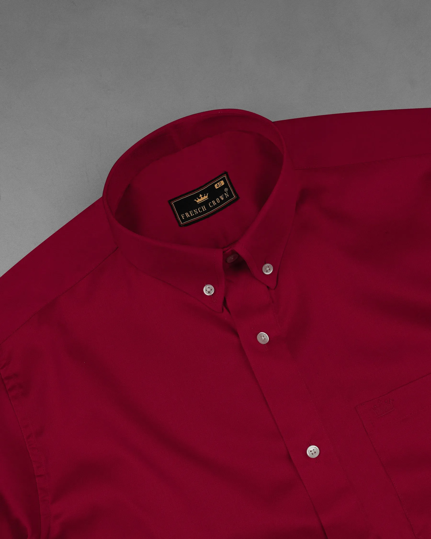 Bordeaux Red Super Soft Premium Cotton Shirt