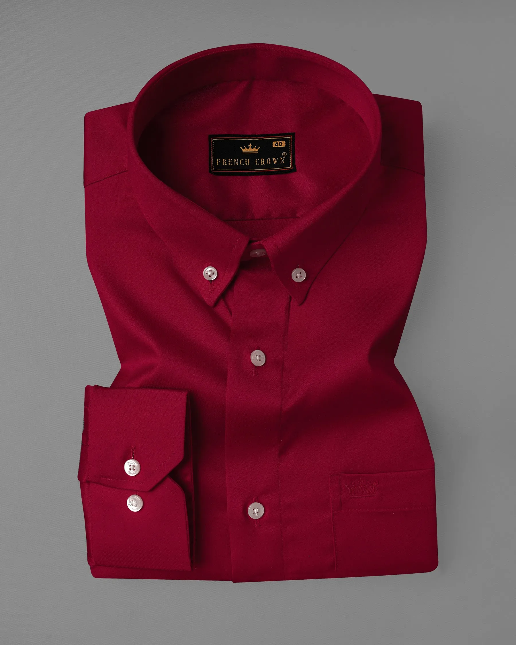 Bordeaux Red Super Soft Premium Cotton Shirt