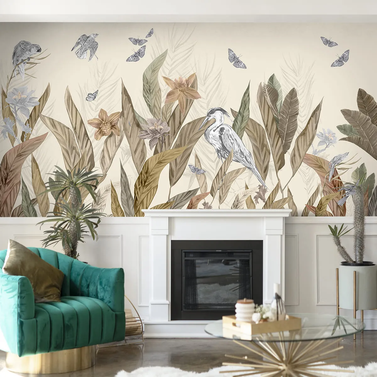 Botanical Ballet Tropical Customised Room Wallpaper