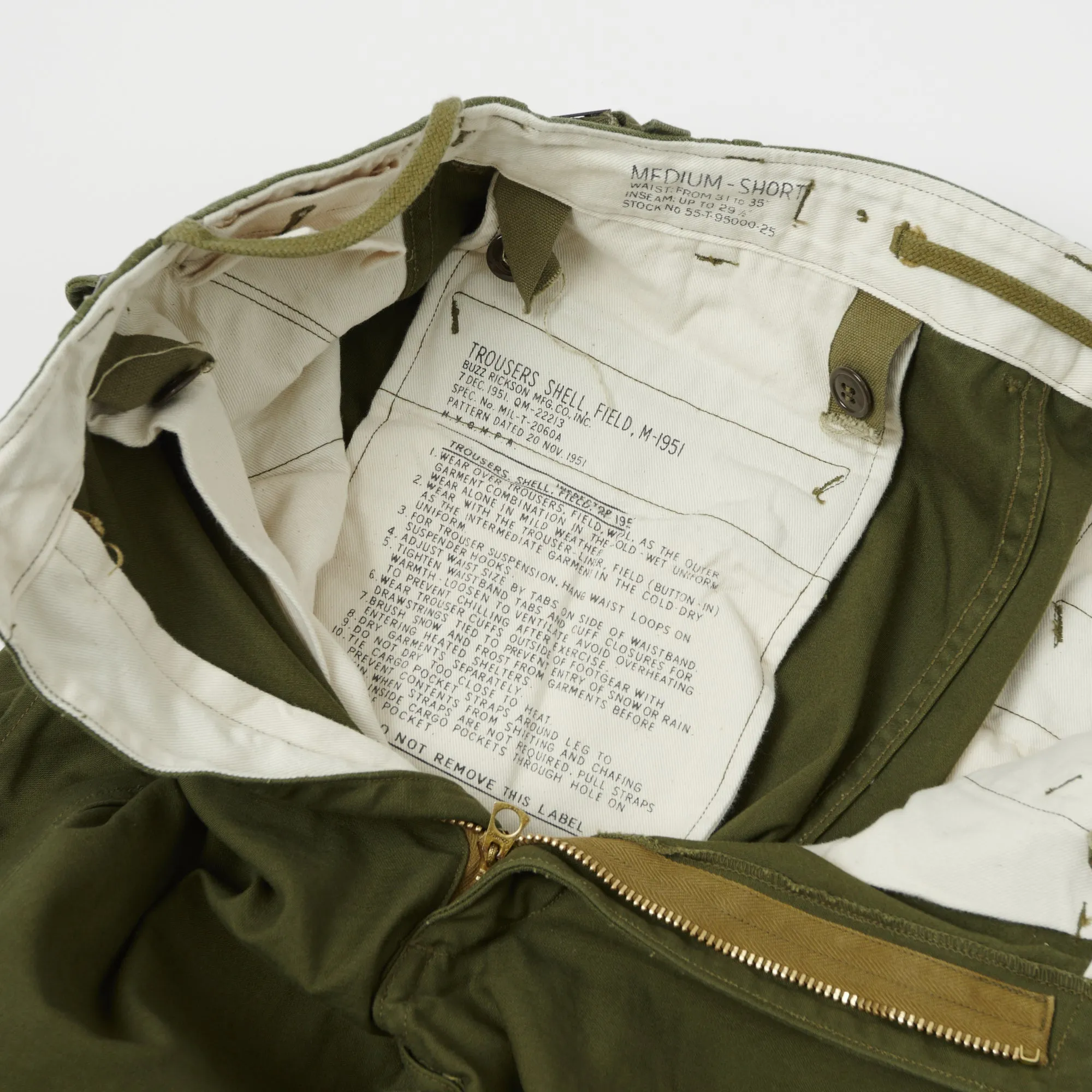 Buzz Rickson's M-1951 US Army Field Trouser - Olive