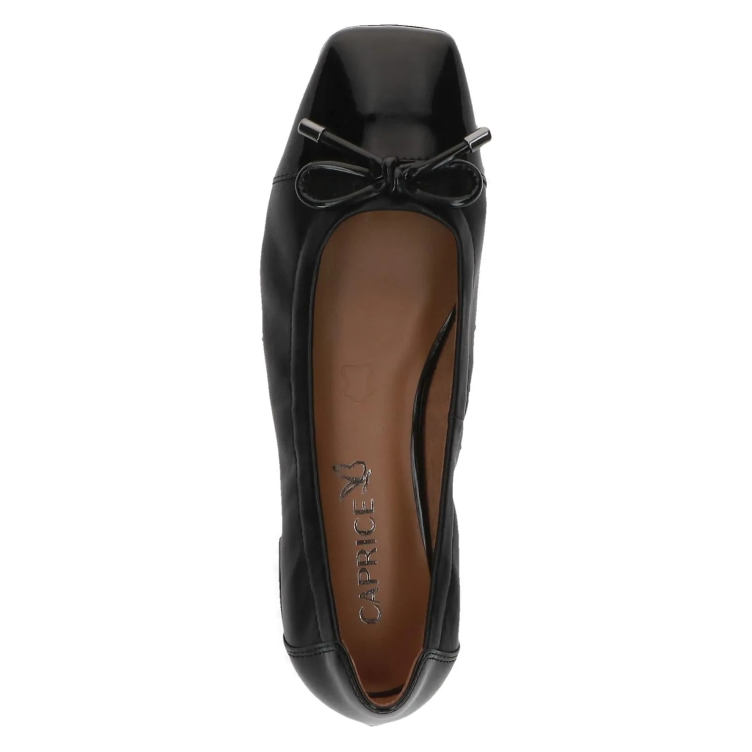 Caprice Ladies Patent Toe Ballet Pump