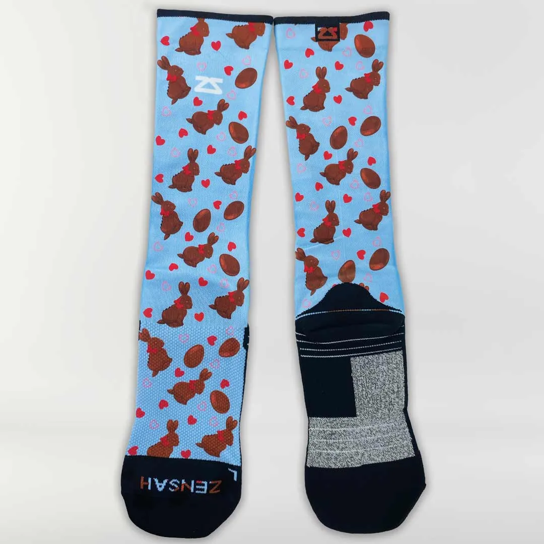 Chocolate Bunnies Compression Socks (Knee-High)