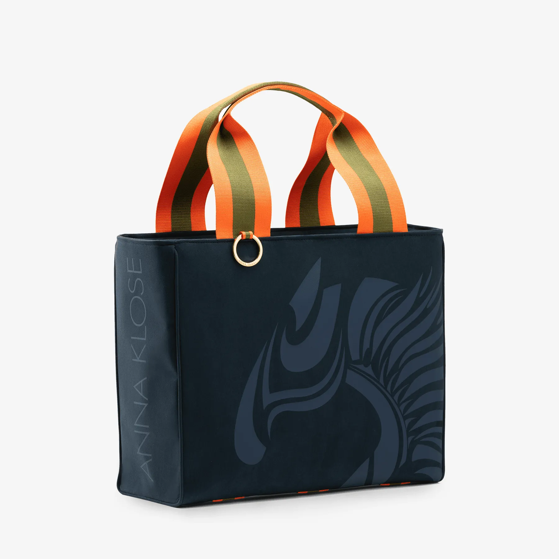 Classic Equestrian Tote "Oxford Blue"