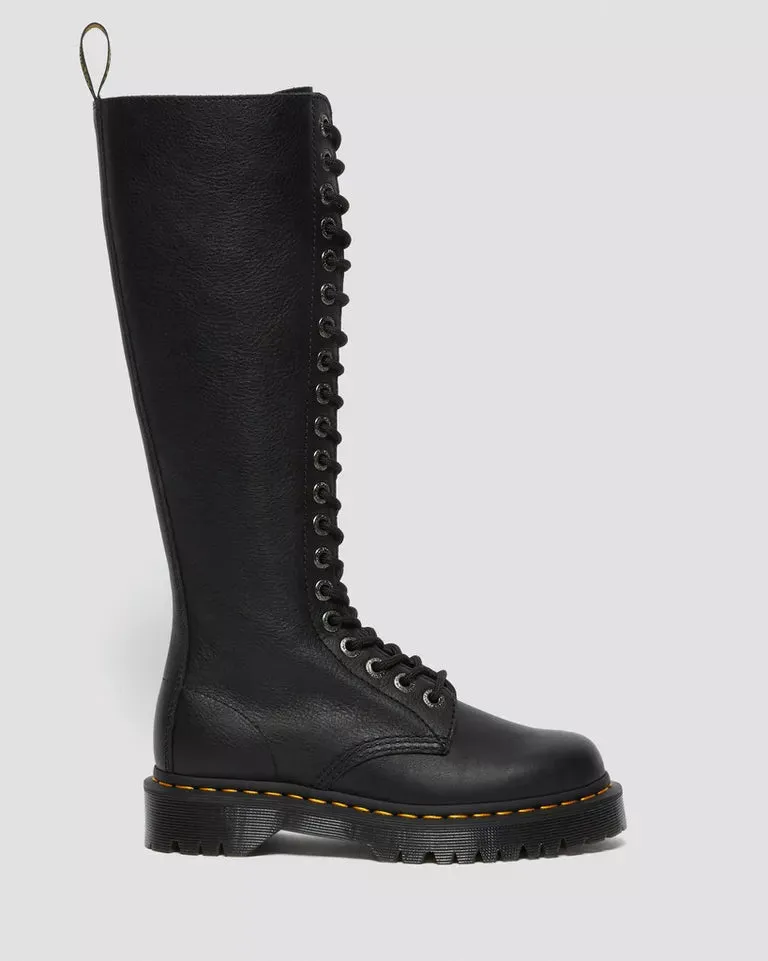 Doc Martens Women's 1B60 BEX PISA LEATHER KNEE HIGH BOOTS (BLACK PISA)