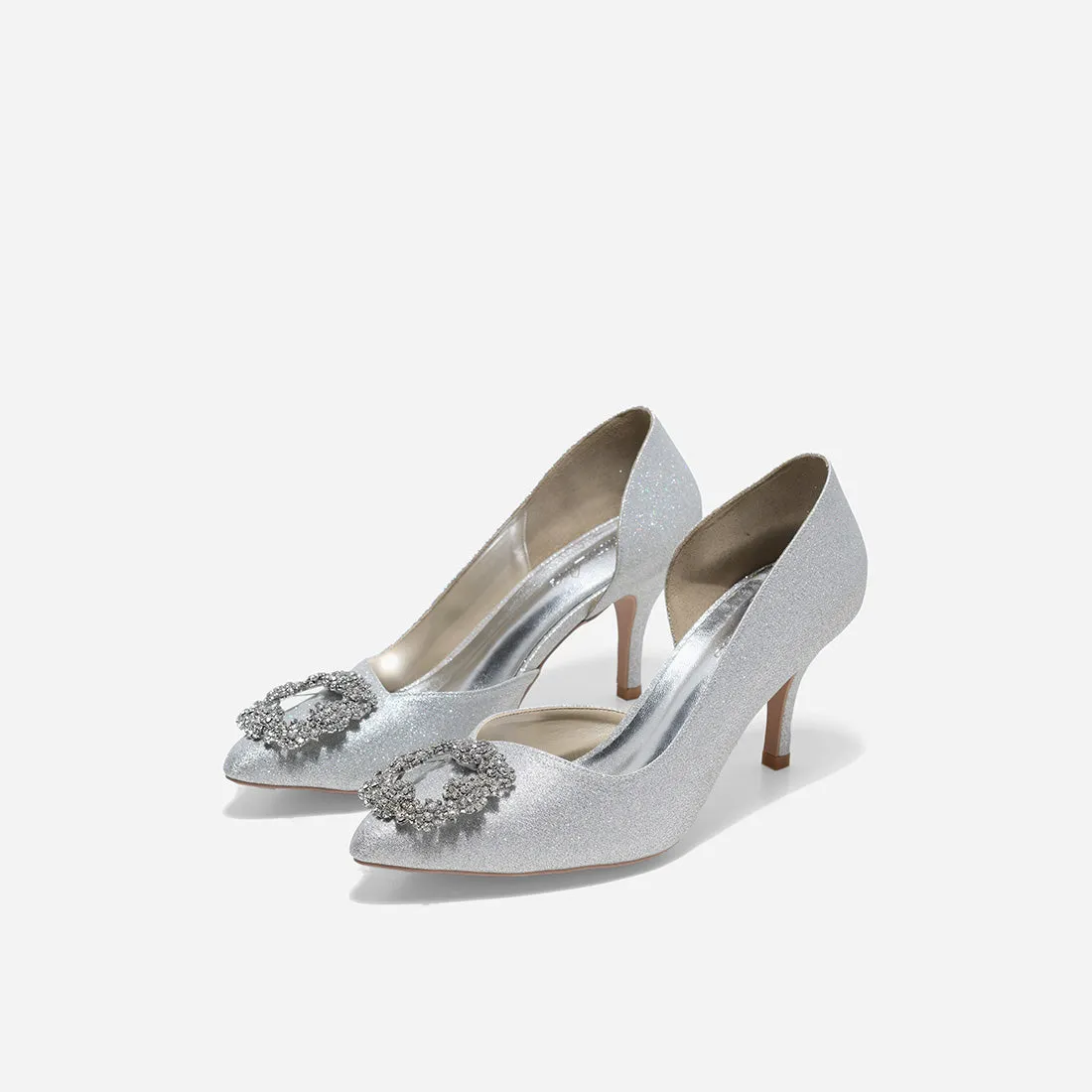 Jade Cynthia Silver Pumps