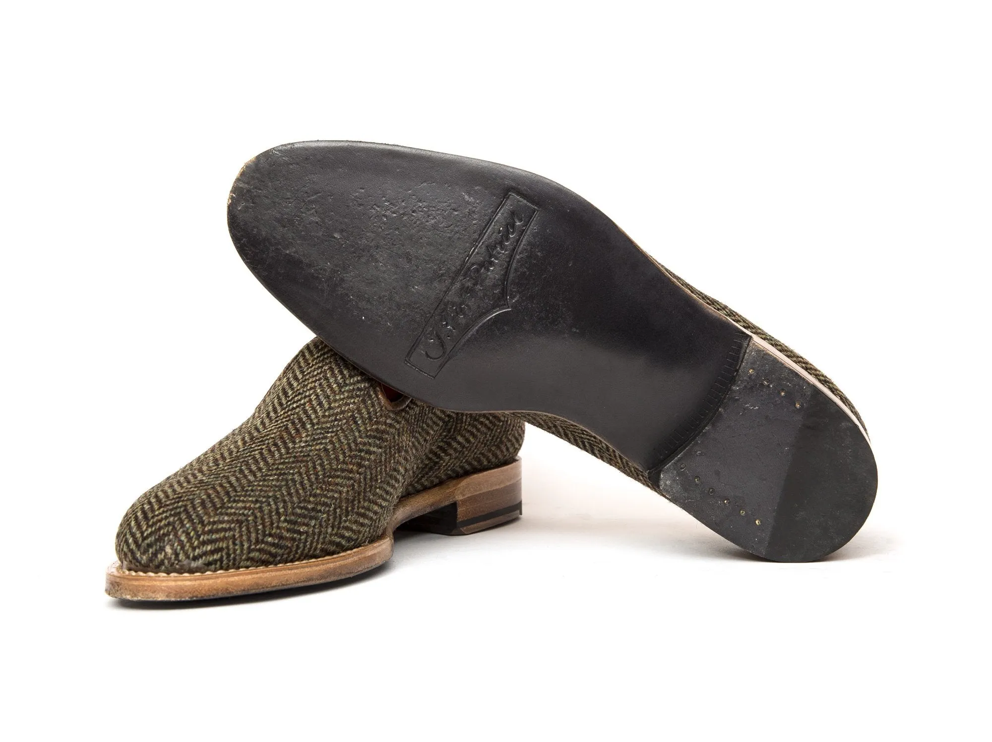 Laurelhurst II - MTO - Forest Herringbone Tweed - TMG Last - Natural Single Leather Sole