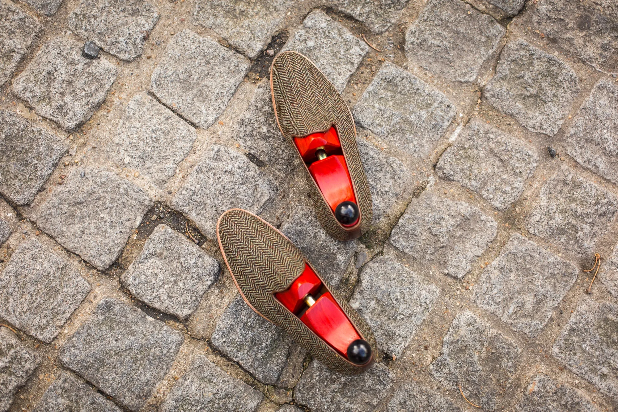 Laurelhurst II - MTO - Forest Herringbone Tweed - TMG Last - Natural Single Leather Sole