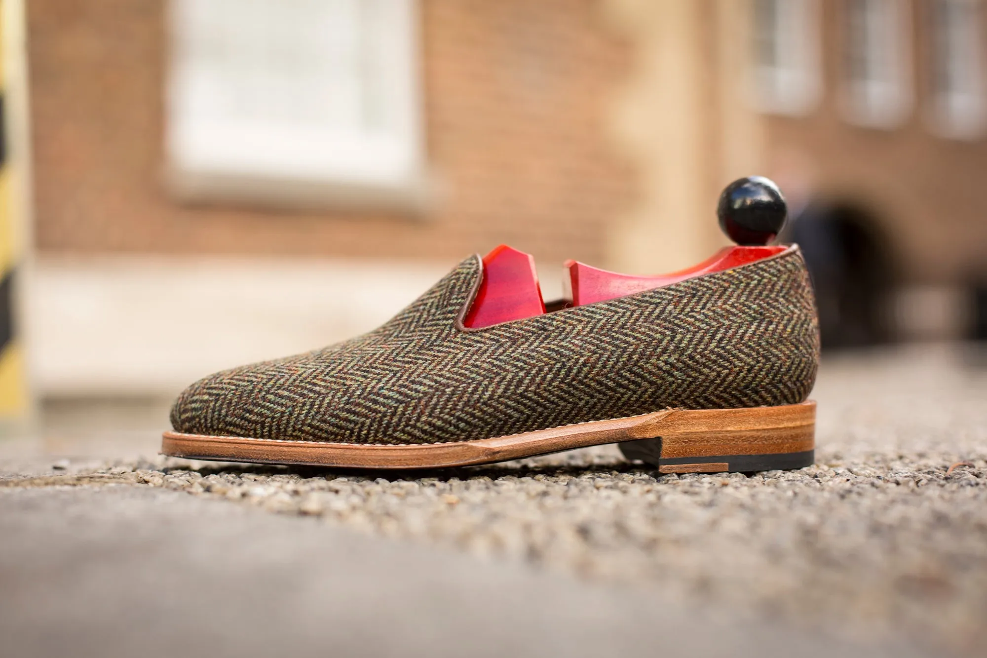 Laurelhurst II - MTO - Forest Herringbone Tweed - TMG Last - Natural Single Leather Sole