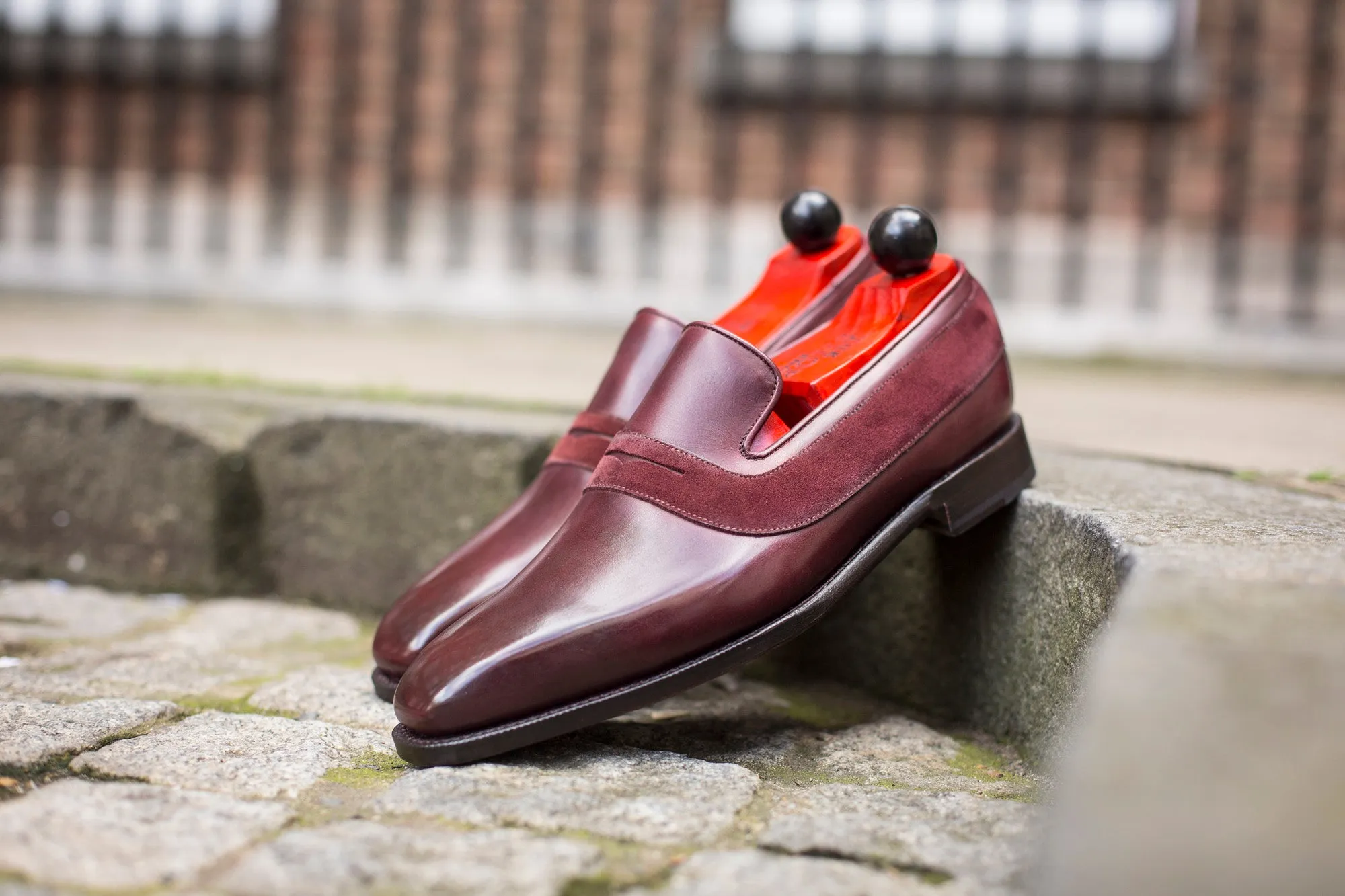 Marcos - MTO - Burgundy Calf / Burgundy Suede - LPB Last - Single Leather Sole