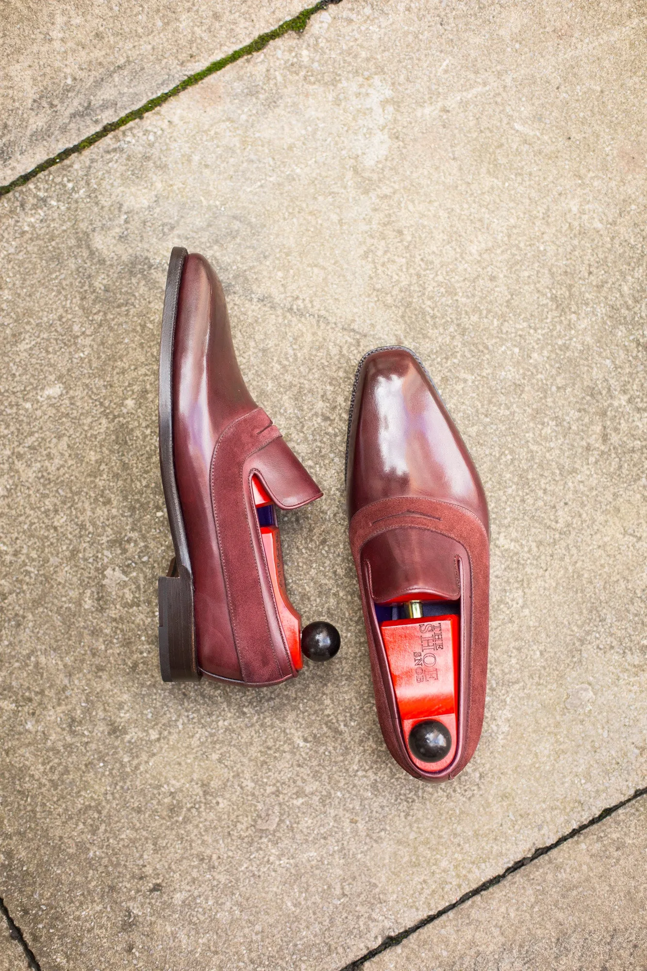 Marcos - MTO - Burgundy Calf / Burgundy Suede - LPB Last - Single Leather Sole