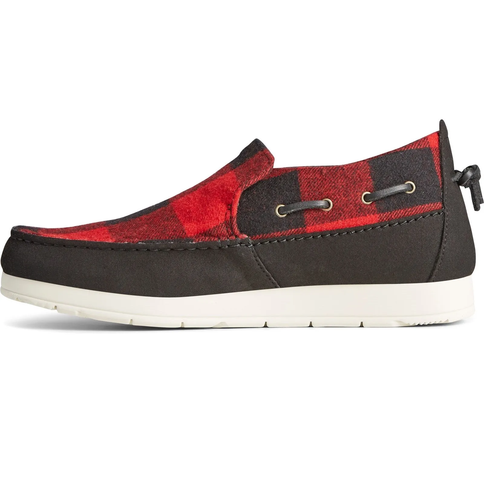 Men's Moc-Sider Buffalo Check Shoes Red