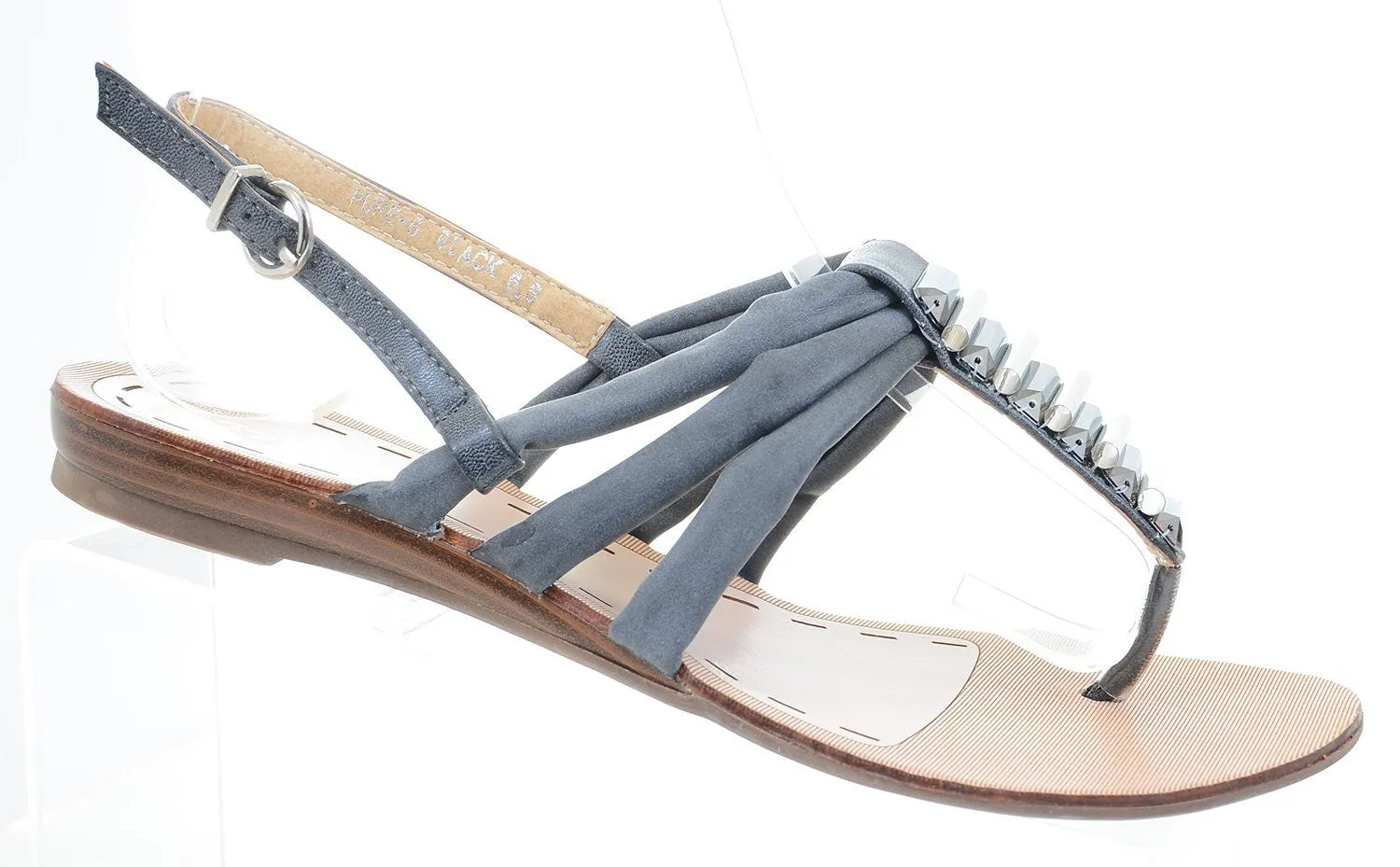 Metal Summer Gladiator Thong Slip On Flip-flop Flat Sandals