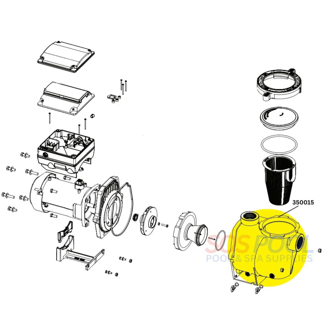 Pentair Volute Housing For Whisperflo and Intelliflo Pumps | Almond | 350015