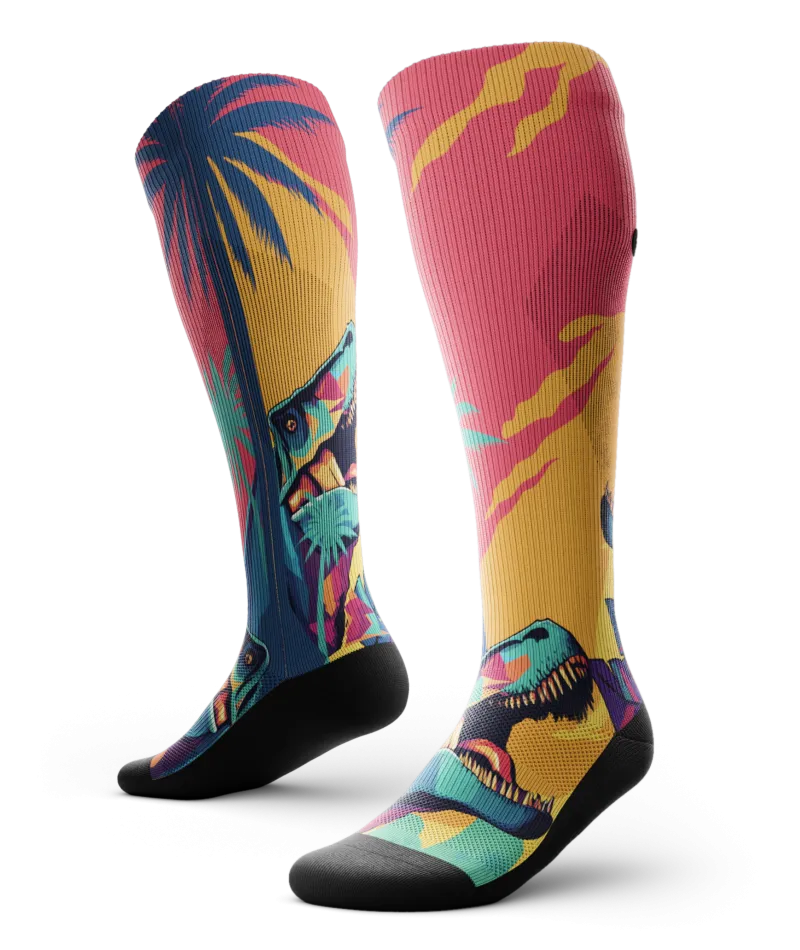 Prehistoric Knee High Compression Socks