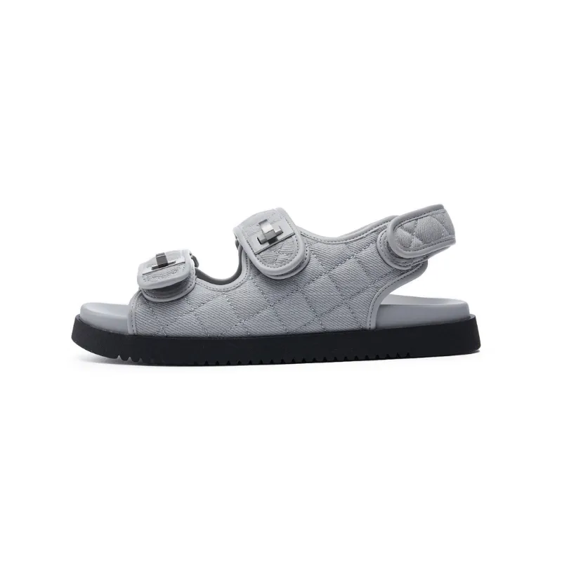 Quilted Chunky Sandal 5704 Grey