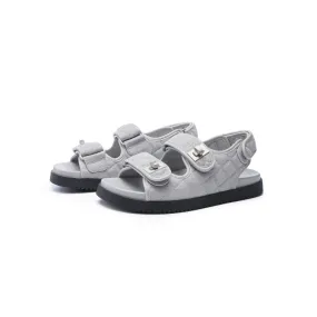 Quilted Chunky Sandal 5704 Grey