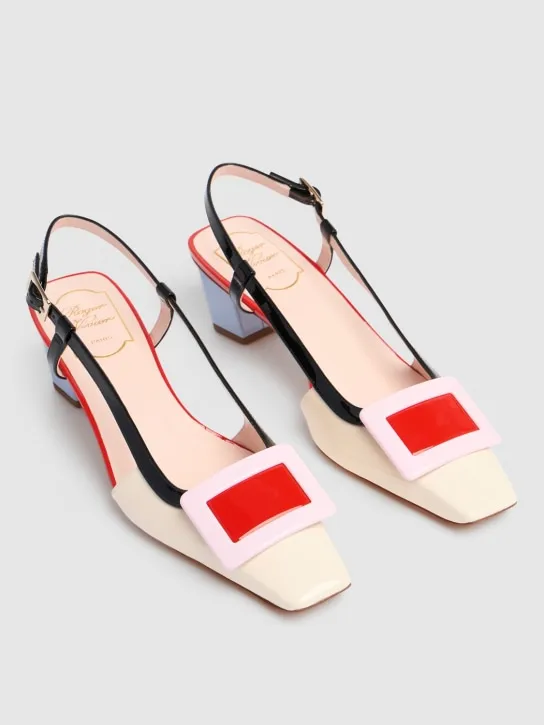 Roger Vivier   45mm Belle Vivier lacquered slingbacks 