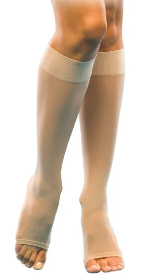 Sheer Fashion | Knee High Compression Stockings | Open Toe | 15-20 mmHg