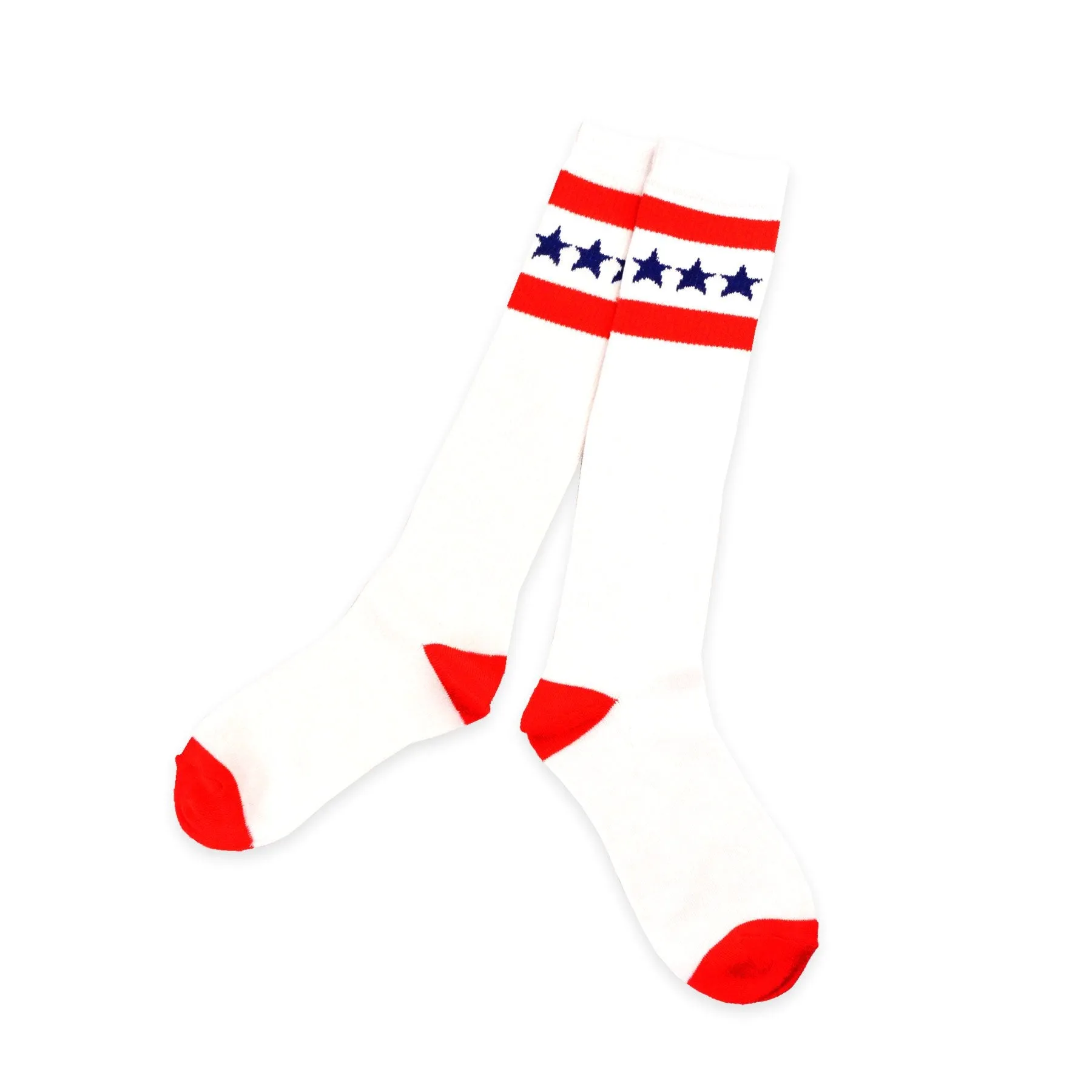 TeeHee Socks Women's 4th of July Cotton Knee High Stars and Stripes 2-Pack (11157)