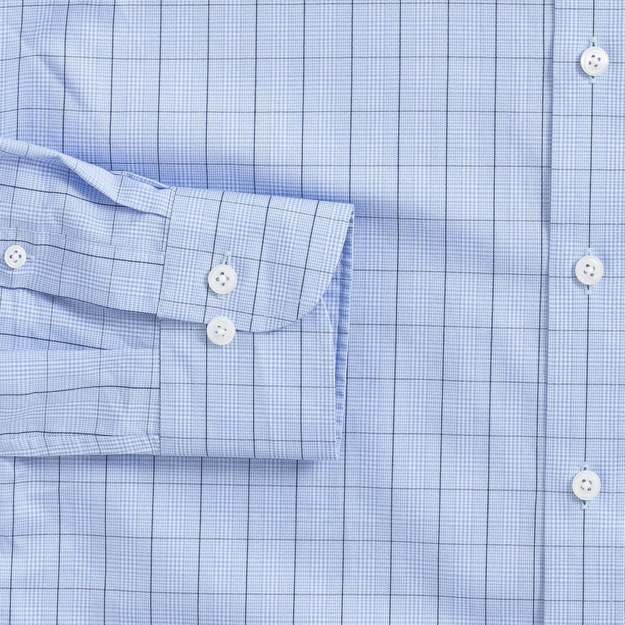 The Blue Lanvale Windowpane Custom Shirt