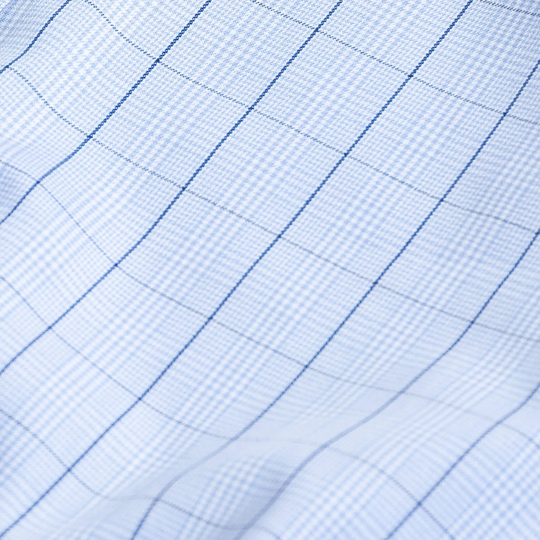 The Blue Lanvale Windowpane Custom Shirt