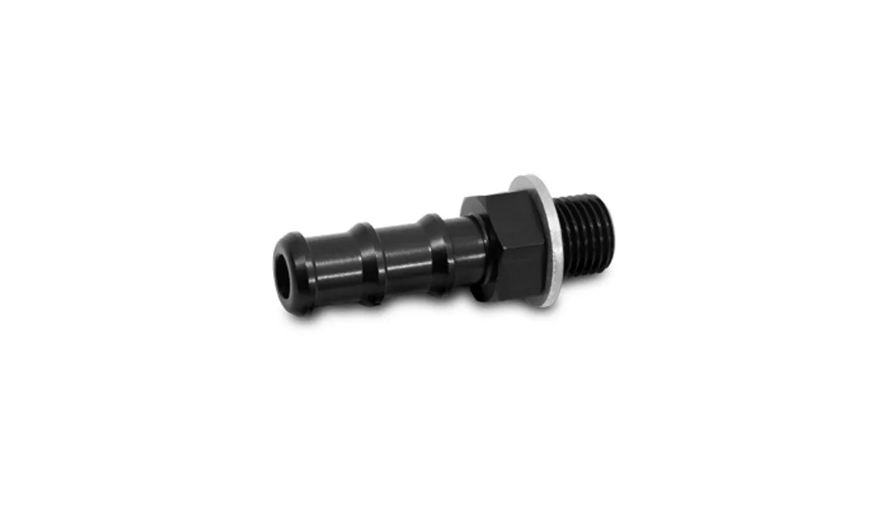 Vibrant Metric to Barb Fitting (Male M10 x 1.0 to 3/8" Barb) Aluminum - 11411